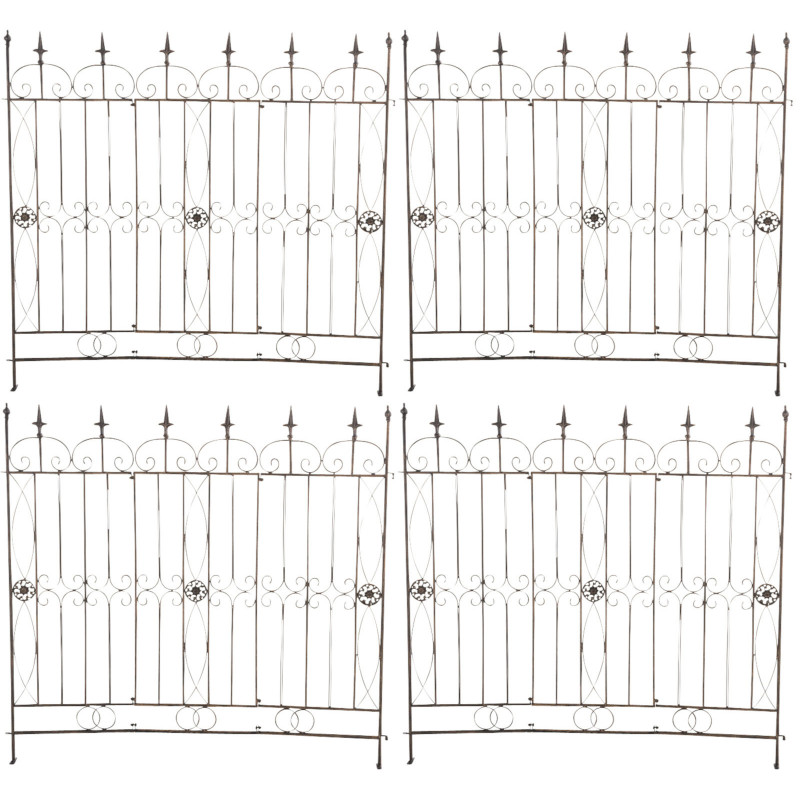 4er Set Gartenzäune Mangold