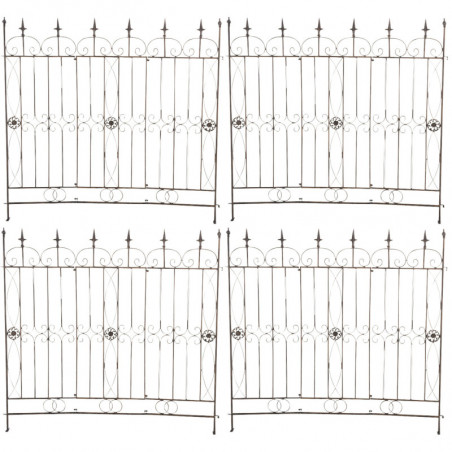 4er Set Gartenzäune Mangold