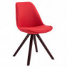 4er Set Besucherstuhl Toulouse Stoff Square cappuccino