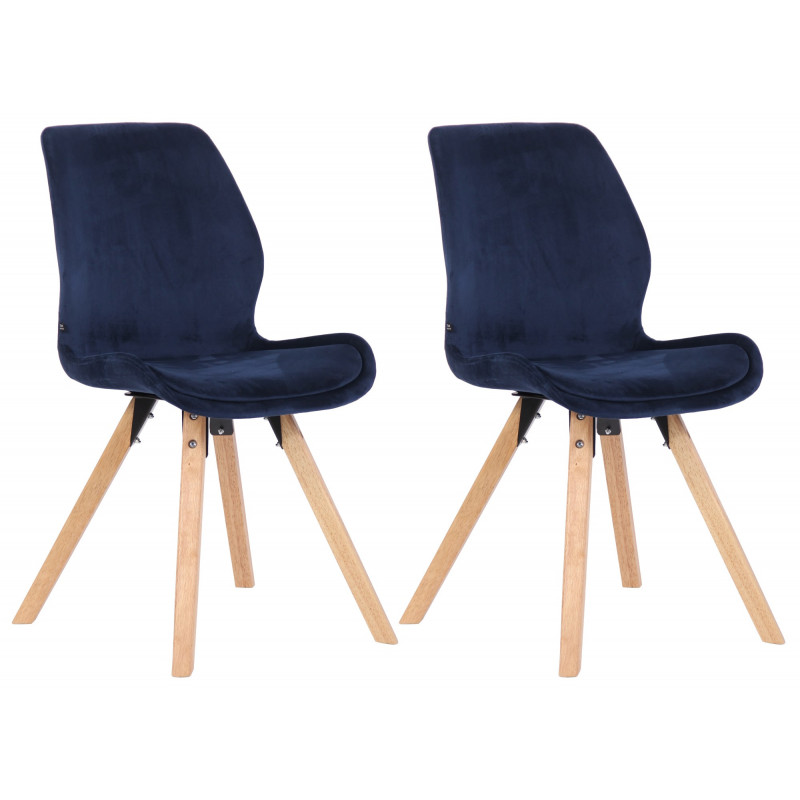2er Set Stuhl Luna Samt