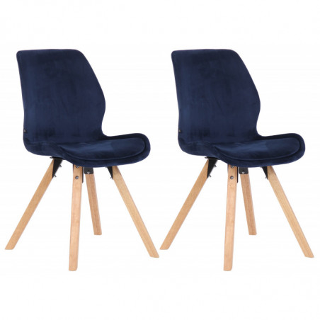 2er Set Stuhl Luna Samt