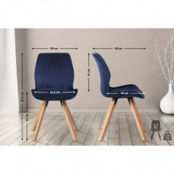 2er Set Stuhl Luna Samt