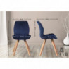 2er Set Stuhl Luna Samt