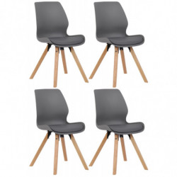 4er Set Stuhl Luna Kunststoff