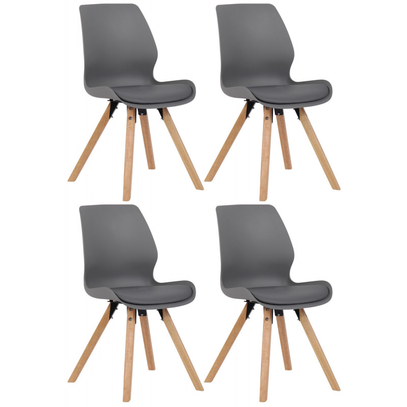 4er Set Stuhl Luna Kunststoff