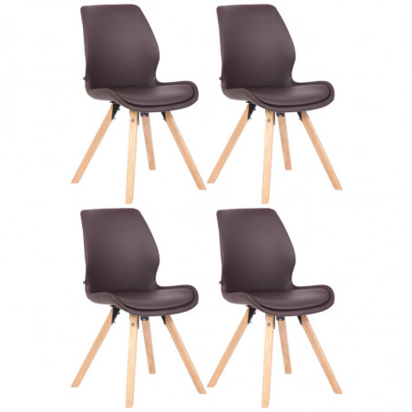 4er Set Stuhl Luna Kunstleder