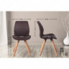 4er Set Stuhl Luna Kunstleder