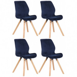 4er Set Stuhl Luna Samt