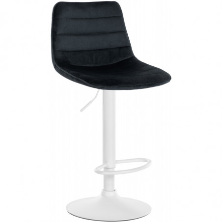 Barhocker Lex Samt Weiß