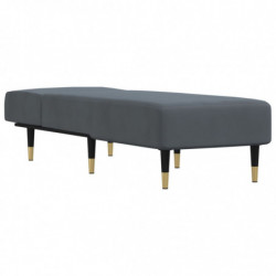 Chaiselongue Dunkelgrau Samt