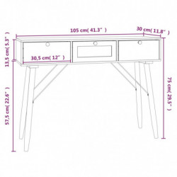 Konsolentisch mit Schubladen 105x30x75 cm Holzwerkstoff