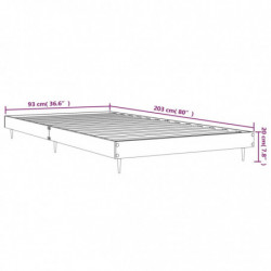 Bettgestell Grau Sonoma 90x200 cm Holzwerkstoff