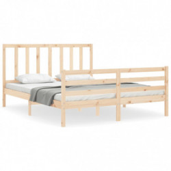 Massivholzbett mit Kopfteil 5FT King Size