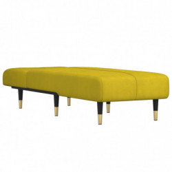 Chaiselongue Gelb Samt