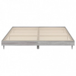 Bettgestell Grau Sonoma 140x200 cm Holzwerkstoff