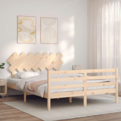 Massivholzbett mit Kopfteil 5FT King Size