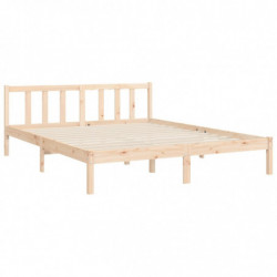 Massivholzbett mit Kopfteil 5FT King Size