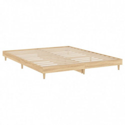 Bettgestell Sonoma-Eiche 200x200 cm Holzwerkstoff