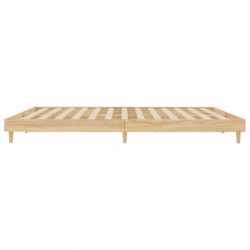 Bettgestell Sonoma-Eiche 200x200 cm Holzwerkstoff