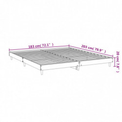 Bettgestell Schwarz 180x200 cm Holzwerkstoff