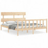 Massivholzbett mit Kopfteil 5FT King Size