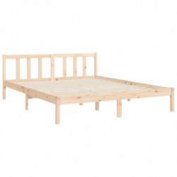 Massivholzbett mit Kopfteil 5FT King Size