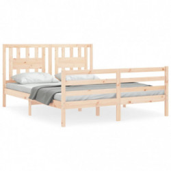 Massivholzbett mit Kopfteil 5FT King Size