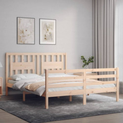 Massivholzbett mit Kopfteil 5FT King Size