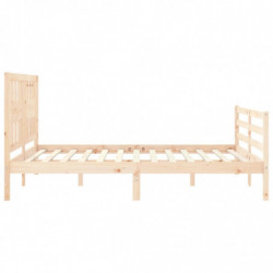 Massivholzbett mit Kopfteil 5FT King Size