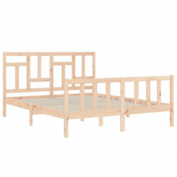 Massivholzbett mit Kopfteil 5FT King Size