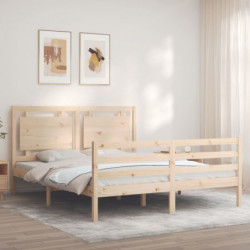 Massivholzbett mit Kopfteil 5FT King Size