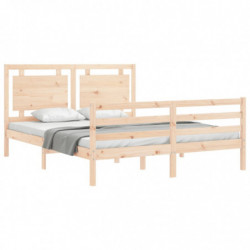 Massivholzbett mit Kopfteil 5FT King Size