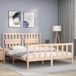 Massivholzbett mit Kopfteil 5FT King Size