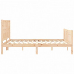 Massivholzbett mit Kopfteil 5FT King Size