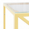 Couchtisch 110x45x45 cm Edelstahl und Glas