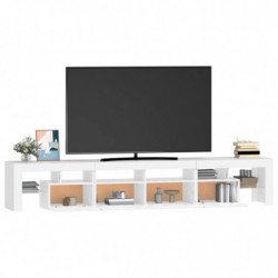 TV-Schrank mit LED-Leuchten Weiß 230x36,5x40 cm