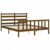 Massivholzbett mit Kopfteil Honigbraun 5FT King Size