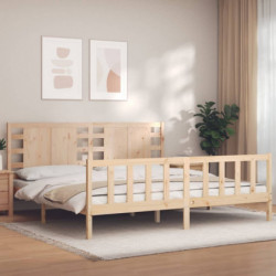 Massivholzbett mit Kopfteil 6FT Super King