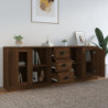 Sideboards 3 Stk. Braun Eichen-Optik Holzwerkstoff