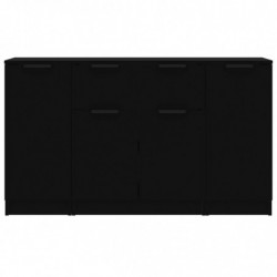 Sideboards 3 Stk. Schwarz Holzwerkstoff