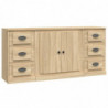 Sideboards 3 Stk. Sonoma-Eiche Holzwerkstoff