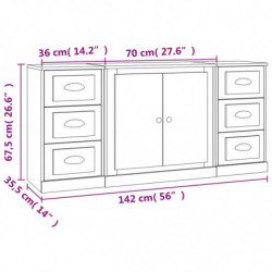 Sideboards 3 Stk. Sonoma-Eiche Holzwerkstoff