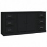 Sideboards 3 Stk. Schwarz Holzwerkstoff