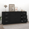 Sideboards 3 Stk. Schwarz Holzwerkstoff