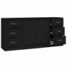 Sideboards 3 Stk. Schwarz Holzwerkstoff