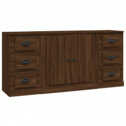 Sideboards 3 Stk. Braun Eichen-Optik Holzwerkstoff