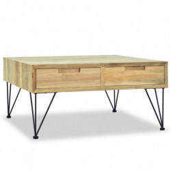 Couchtisch 80 x 80 x 40 cm Teak Massiv