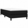 Boxspringbett mit Matratze Schwarz 90x190 cm Stoff