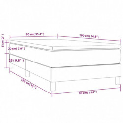 Boxspringbett mit Matratze Schwarz 90x190 cm Stoff