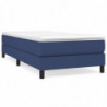 Boxspringbett mit Matratze Blau 90x200 cm Stoff